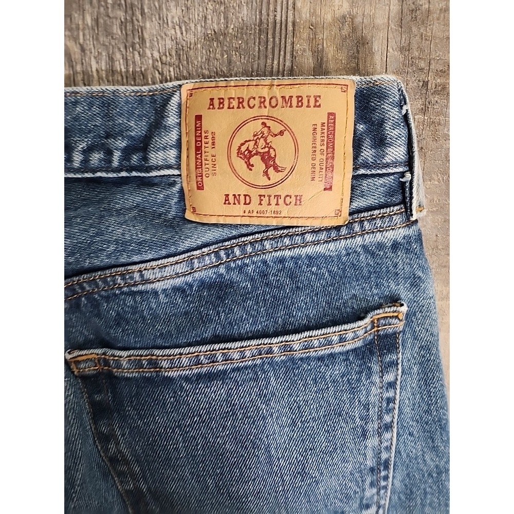 Abercrombie & Fitch Med Wash Women's Jeans 6R W30 L33 Bootcut Boy Slouch - Picture 9 of 9